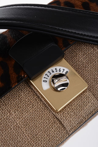 Two-Tone Crossbody Bag With Animalier Detail