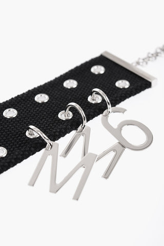 MM6 Fabric Bracelet with Logo Charm