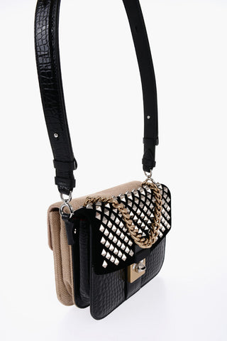 MM11 Contrasting Desing Bag with Studs Detail