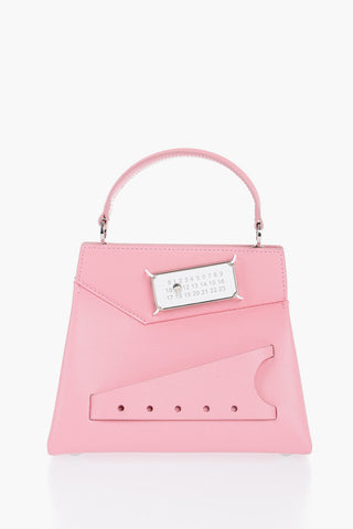 MM11 Leather Bag with Logoed Clip Fastening