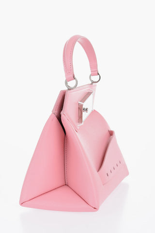 MM11 Leather Bag with Logoed Clip Fastening