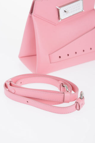 MM11 Leather Bag with Logoed Clip Fastening