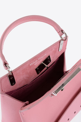 MM11 Leather Bag with Logoed Clip Fastening
