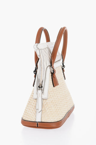 MM11 Woven Rafia Bag with Contrasting Detail