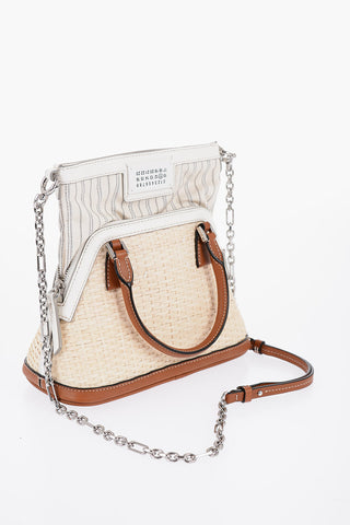 MM11 Woven Rafia Bag with Contrasting Detail