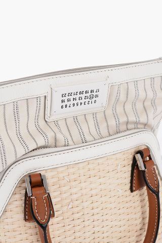 MM11 Woven Rafia Bag with Contrasting Detail
