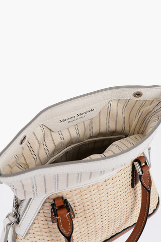 MM11 Woven Rafia Bag with Contrasting Detail
