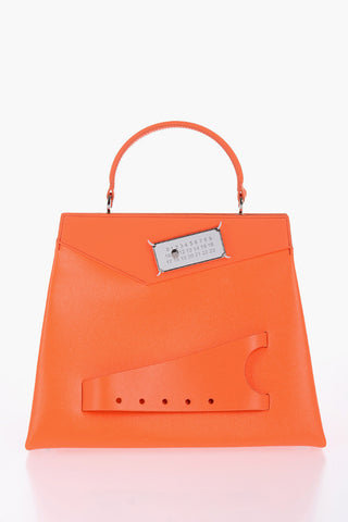 Hammered Vegan Leather Neon Handbag