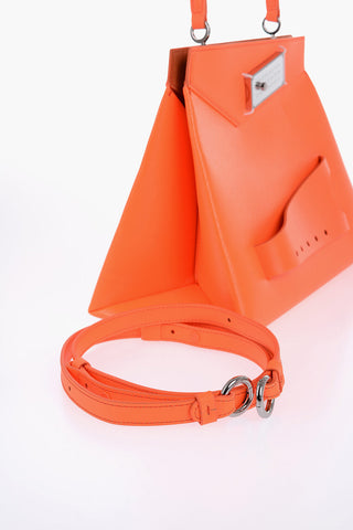 Hammered Vegan Leather Neon Handbag