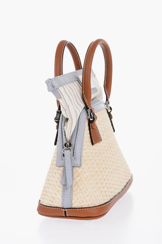 MM11 Woven Rafia Bag with Contrasting Detail