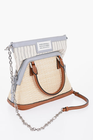 MM11 Woven Rafia Bag with Contrasting Detail