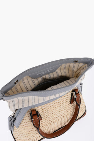 MM11 Woven Rafia Bag with Contrasting Detail
