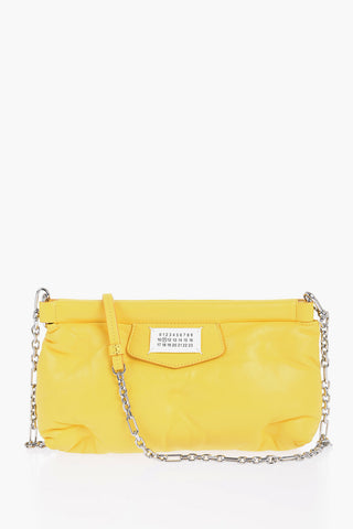 MM11 Leather Quilted Clutch with Removable Shoulder Straps