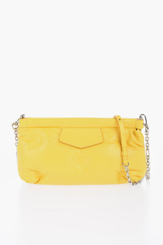 MM11 Leather Quilted Clutch with Removable Shoulder Straps