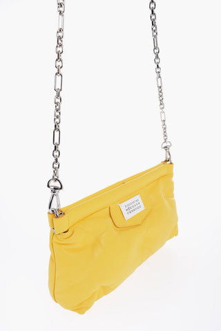 MM11 Leather Quilted Clutch with Removable Shoulder Straps