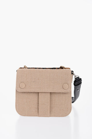 Rafia Effect Bag with Ponyfur Detail