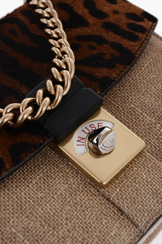 Rafia Effect Bag with Ponyfur Detail