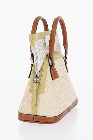 MM11 Woven Rafia Bag with Contrasting Detail