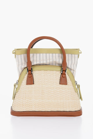 MM11 Woven Rafia Bag with Contrasting Detail