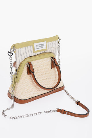 MM11 Woven Rafia Bag with Contrasting Detail