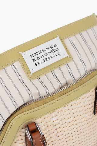 MM11 Woven Rafia Bag with Contrasting Detail