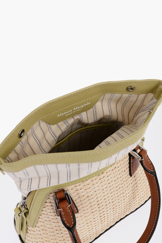 MM11 Woven Rafia Bag with Contrasting Detail