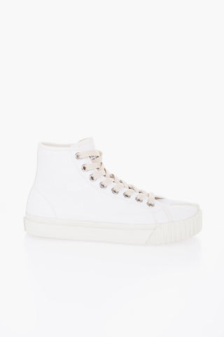 MM22 Printed Canvas Tabi High-Top Sneakers