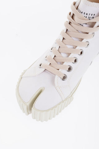 MM22 Printed Canvas Tabi High-Top Sneakers