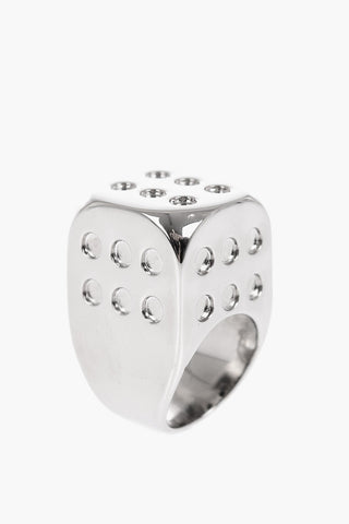 MM6 Anello in Ottone con Desing Dado da Gioco 