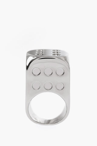 MM6 Anello in Ottone con Desing Dado da Gioco 