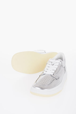 MM6 Metallic-Effect Low-Top Sneakers