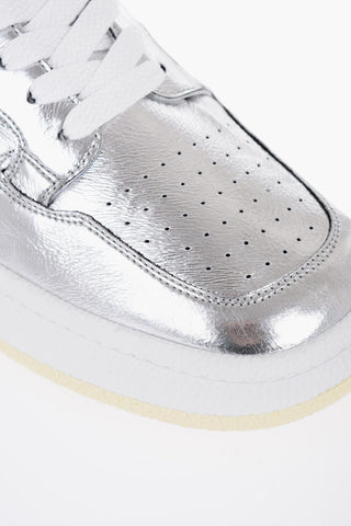 MM6 Metallic-Effect Low-Top Sneakers
