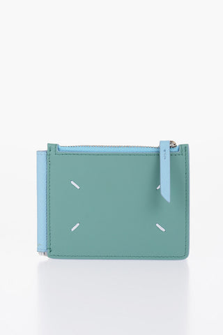 MM11 Grained Leather Wallet with Metallic Clip