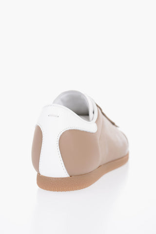 Sneakers Low-Top In Pelle Effetto Vintage