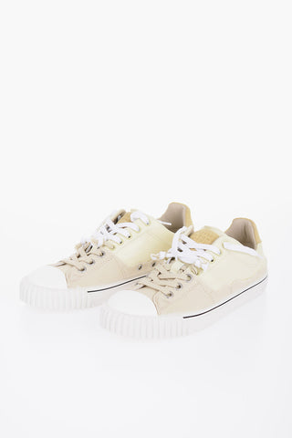 Leather Low-Top Sneakers With Raw-Cut Details
