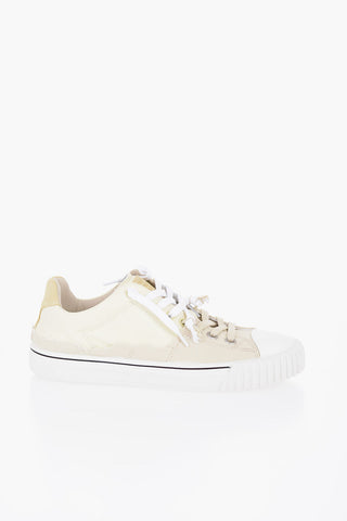 Leather Low-Top Sneakers With Raw-Cut Details