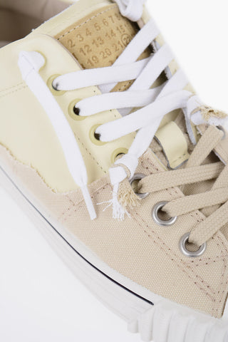 Leather Low-Top Sneakers With Raw-Cut Details