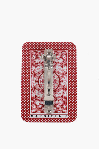 MM6 Clip per Capelli con Desing Carta 5 di Quadri