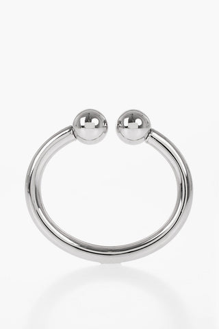 MM6 Bracciale in Ottone Argentato con Desing Piercing
