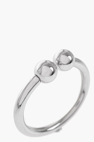 MM6 Bracciale in Ottone Argentato con Desing Piercing