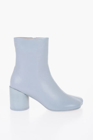 MM6 Leather Booties Heel 7 cm