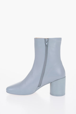MM6 Leather Booties Heel 7 cm