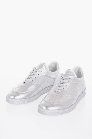 MM6 Metallic Effect Low-Top Sneakers