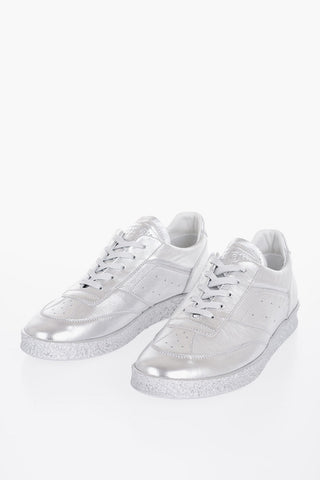 MM6 Metallic Effect Low-Top Sneakers