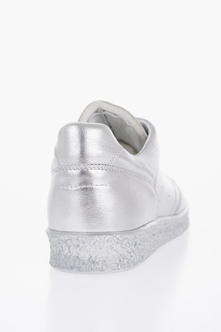 MM6 Metallic Effect Low-Top Sneakers