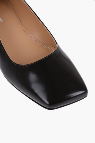 Ballierine In Pelle Spazzolata Con Dettaglio Cut-out