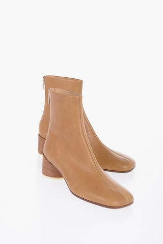 MM6 Stivaletto In Pelle Con Tacco 6 cm