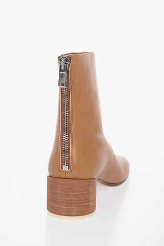 MM6 Stivaletto In Pelle Con Tacco 6 cm
