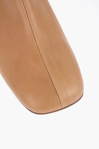 MM6 Leather Booties With 6 cm Heel