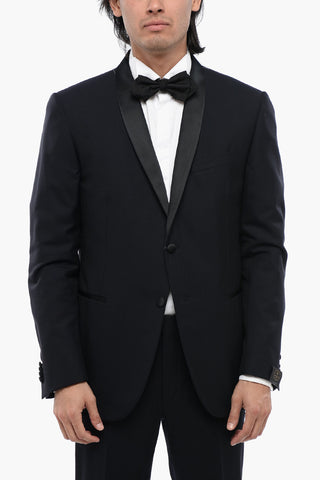 CC COLLECTION Two-Button Wool Jacket ACADEMY CERIMO with Shawl Collar